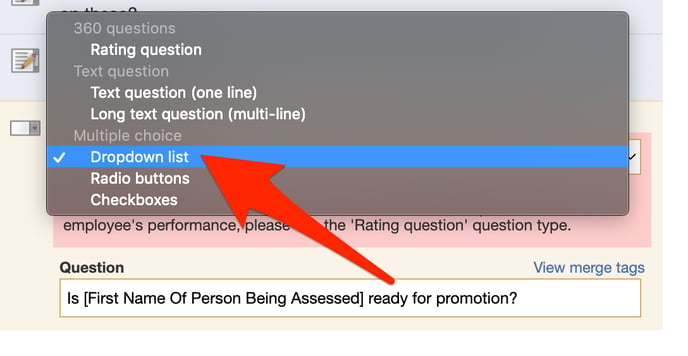 advances questionnaire option - multiple choice 1